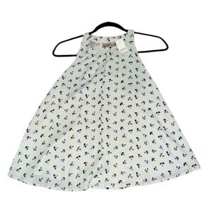 LOFT ann taylor halter dress top (blue floral) SMALL PETITE